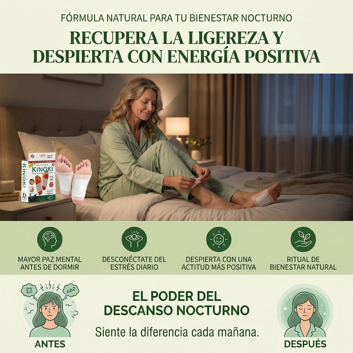 2X1 Parches kinoki - Potencia Antiinflamatoria Diaria