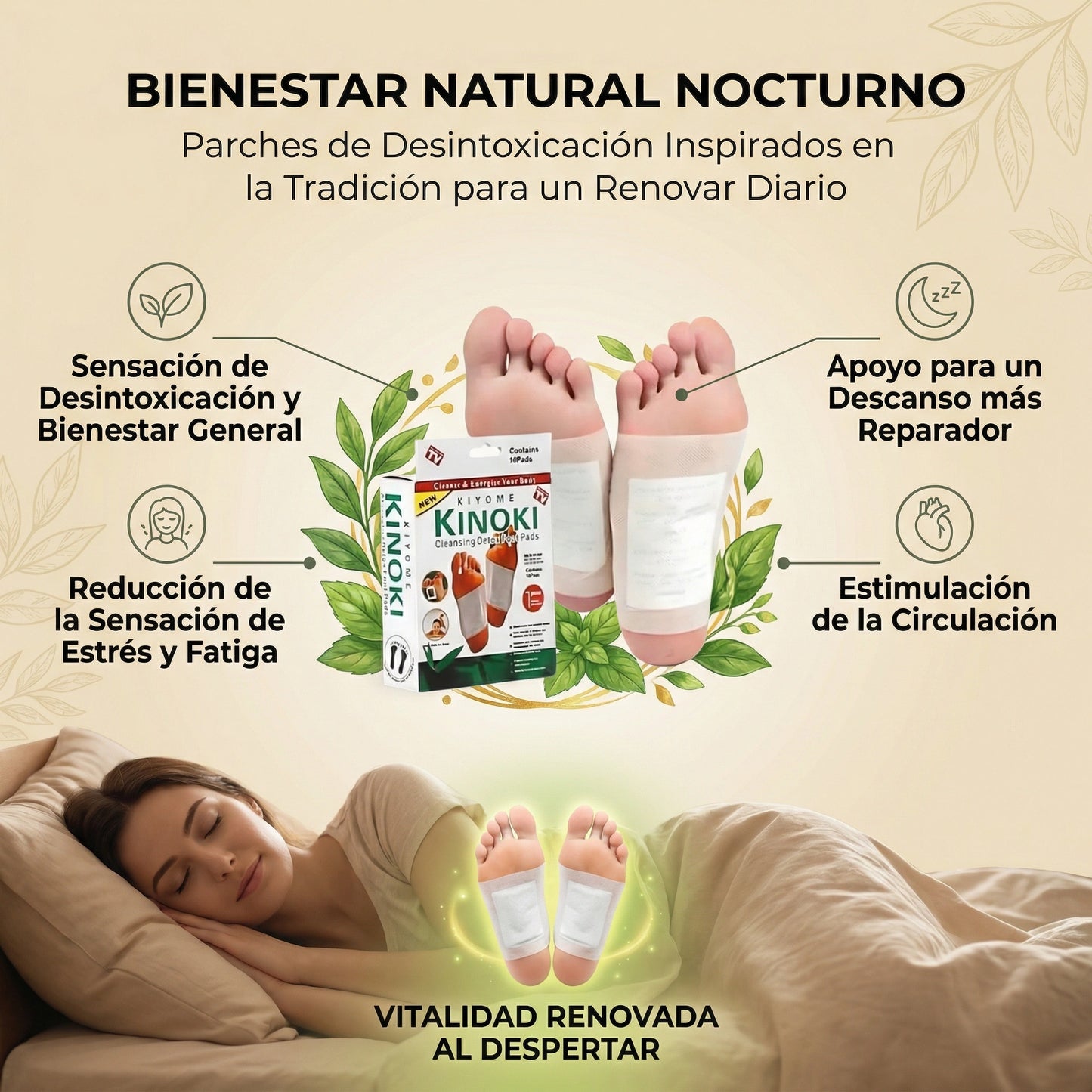 2X1 Parches kinoki - Potencia Antiinflamatoria Diaria